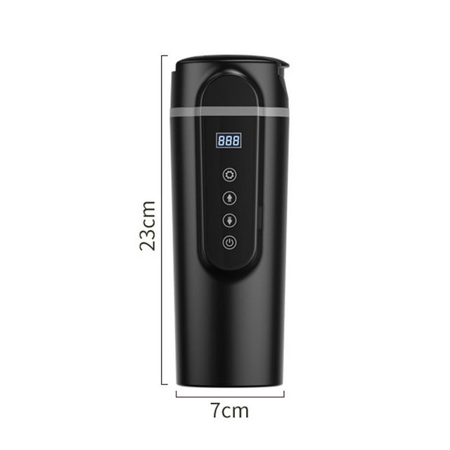 Car Heating Cup 12V/24V Car Travel Electric Kettle Car Heating Mug With Anti Spill Lid Portable Coffee Travel Cup Temperature Control Kettle For Tea Milk