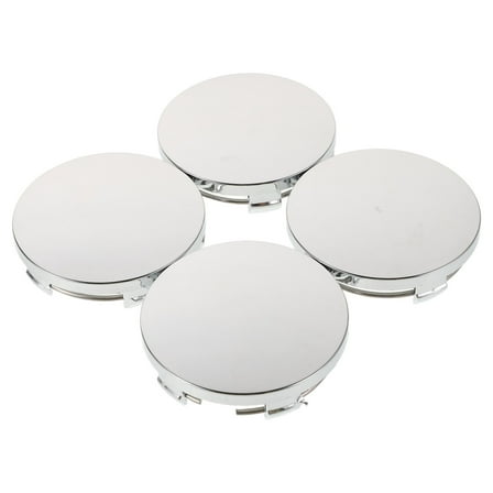 UPOUART 4Pcs Metal Car Caps For Rims Silver Wheel Center Hub Cover 2.4x2.4x0.6in