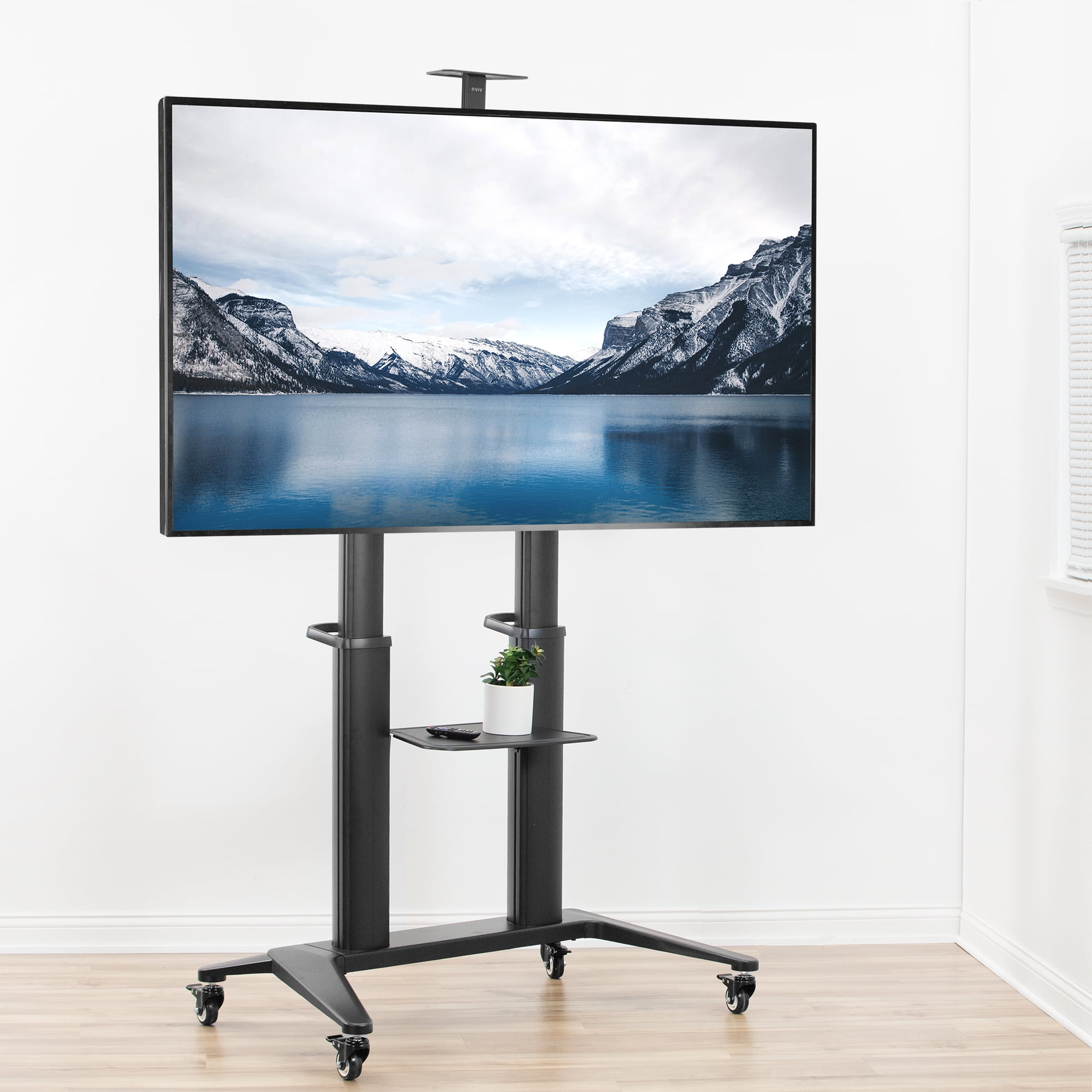 VIVO Aluminum Ultra Heavy Duty 32" to 120" TV Cart, Mobile Large Screen TV Stand