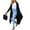 Black, variant on Women's Plus Size Cardigan Long Sleeve Duster Open Front Drape Lightweight Long Cardigans