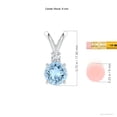 thumbnail image 4 of ANGARA Natural 1.6 ct Aquamarine V-Bale Pendant with Diamond in 925 Sterling Silver for Women (Size-8mm) | March Birthstone, Anniversary, Jewelry Gift for Women | Natural Aquamarine Necklace, 4 of 9