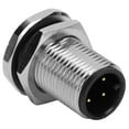 thumbnail image 3 of Conector hembra M12-F2-P4 para montaje en panel F2 M12 IP67, resistente al agua, adaptador de enchufe de 4 pines, 3 of 14