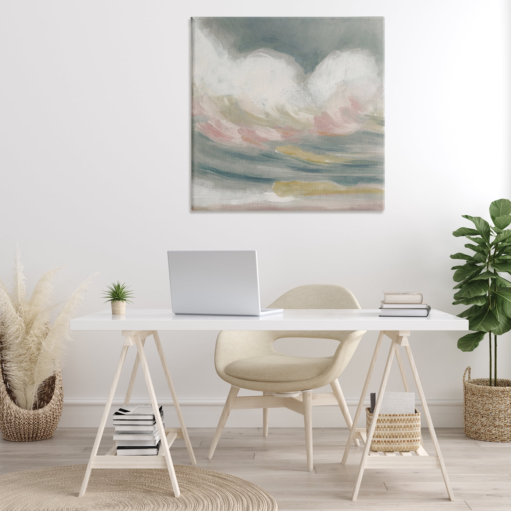 Stupell Industries Stormy Rolling Waves Landscape Painting Gallery Wrapped Canvas Art Print Wall Art, 36 x 36