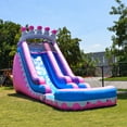 thumbnail image 3 of JumpOrange Commercial Grade Inflatable 18' Princess Tiara Super Party Water Slide, 100% PVC VINYL With Air Blower, 3 of 9