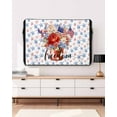 thumbnail image 5 of Blue Red Star 4th of July Outdoor TV Cover 48 to 50 Inch Weatherproof, Watercolor Floral American Flag 600D Oxford TV Covers with Waterproof Zipper, Outside Flat TV Screen Protector 48"Wx30"Hx4.5"D, 5 of 7