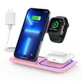 thumbnail image 1 of Cargador Inalámbrico, Estación de Carga Inalámbrica 3 en 1, Soporte de Cargador Inalámbrico Rápido de 18W para iPhone 16 15 14 13 12 11 Pro Max XR XS, Carga Dock para iWatch 10 9 8 7 6 5 4 3 2 SE, Ai, 1 of 9