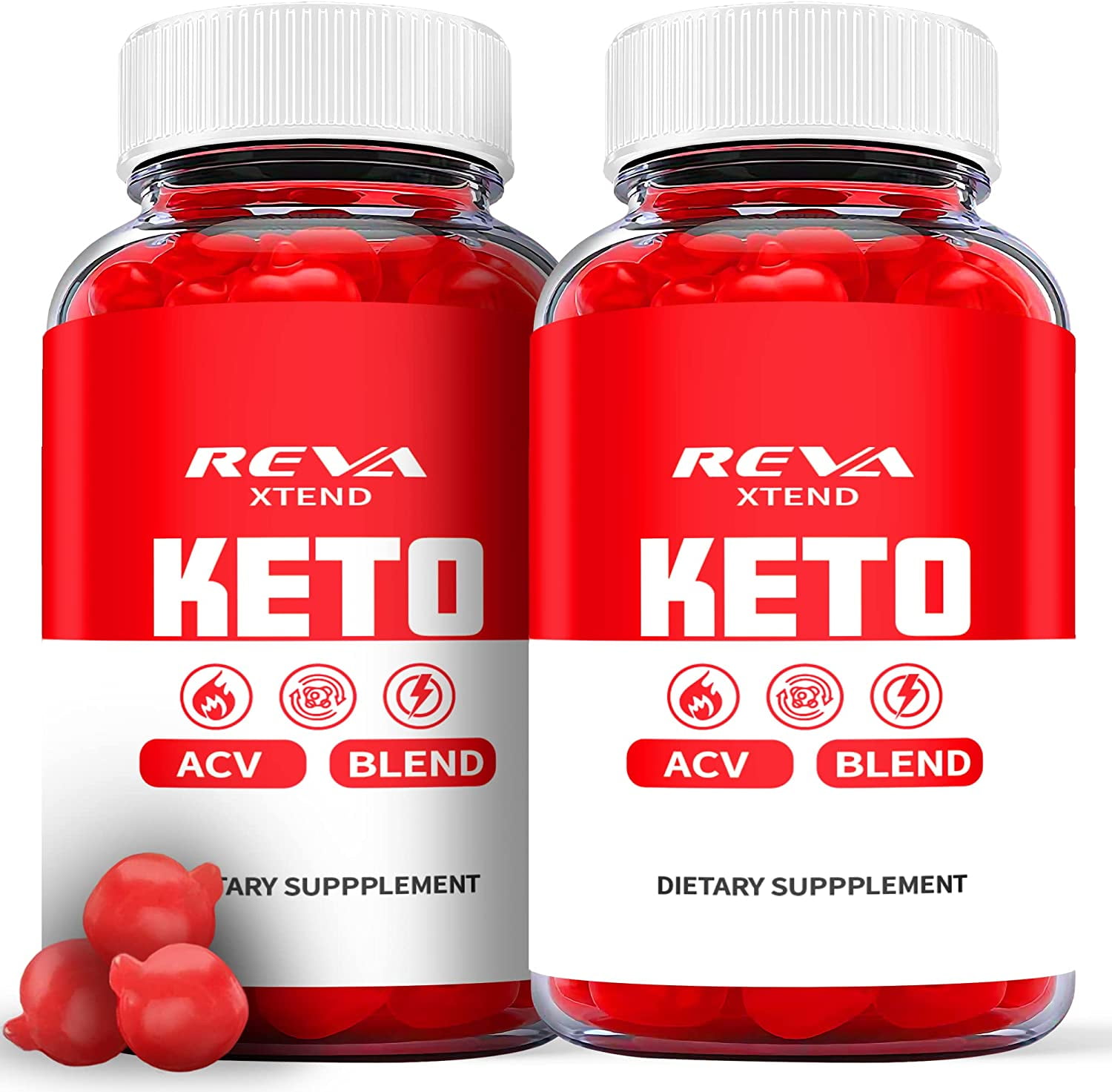 (2 Pack) Reva Xtend Keto ACV Gummies Supplement for Weight Loss