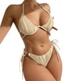 thumbnail image 4 of Afdoent Women's Bikini Sets Women Swimwear Bikinis Solid Swimsuit Ladies Halter Two Piece Swimwears Tankinis Set 2026 Retro Swimsuit, 4 of 6