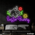 thumbnail image 2 of Craftnamesign Easter Bunny Neon Sign, Rabbit LED sign, Easter Day Decor, 2 of 4