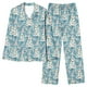 thumbnail image 2 of Puyaiuu Women 2 Piece Christmas Satin Pajama Set Cute Print Long Shirt Loose Shorts Matching Set Loungewear Gift, 2 of 5