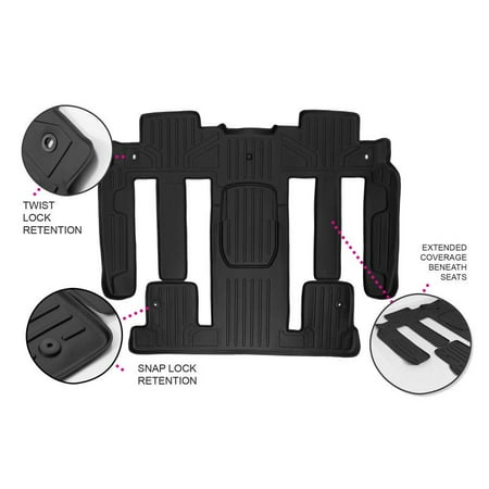 - Maxliner 2009-2017 Chevrolet Traverse 2008-2017 Buick Enclave 2007-2010 Saturn Outlook 2007-2016 Gmc Acadia 2017 Gmc Acadia Limited Floor Mats New Full Coverage With Bucket Seats Second Third Row Blac
