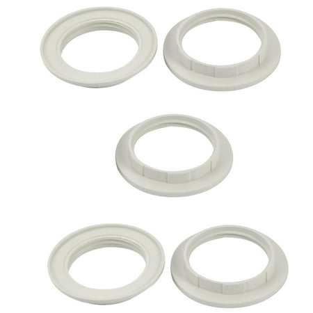 Replacement Lamp Socket - 5pcs Screw Bulbs Lamp Holder Twist and Lock E27 Socket Replacement Ring White