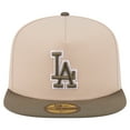 thumbnail image 2 of Men's New Era Light Beige/Olive Los Angeles Dodgers Two-Tone Color Pack A-Frame 59FIFTY Fitted Hat, 2 of 5