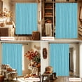 thumbnail image 6 of Pure Color Shower Curtain, Waterproof Shower Curtains for Bathroom, Contemporary Simple Linen Texture Turquoise Washable Fabric Bathtub Curtain Set Bath Decor with 12 Hooks 48"x72", 6 of 8