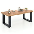 thumbnail image 1 of Gymax 47'' Farmhouse Style Accent Table w/ Thickened Tabletop & Natural Wood Texture, 1 of 10