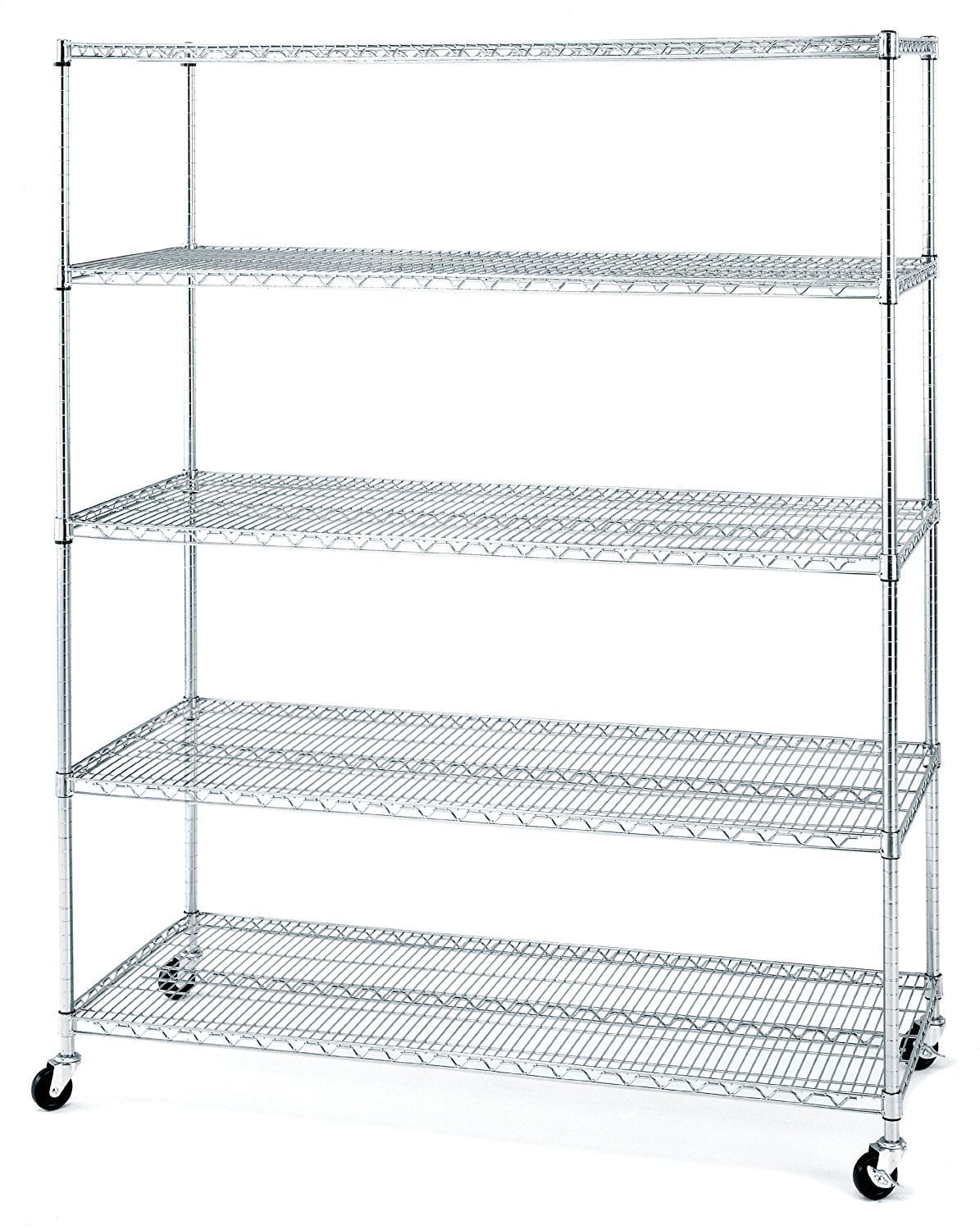 Seville Classics 5Shelf Steel Wire Shelving System with Casters/Wheels