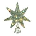 thumbnail image 2 of LED Christmas Tree Topper Star with Warm White Lights, 3D Flocked Snowflake Design for Easy Clip-On Installation, Shatterproof Plastic Holiday Decoration for Indoor Festive Decor, 2 of 6