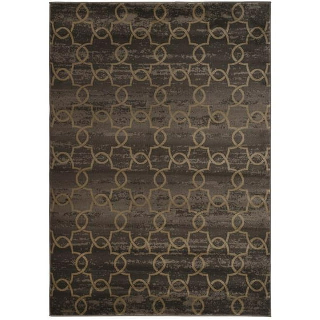 Radici 3784-1020-BROWN Tapis de Zone 3 Pi.3 x 4 Pi.11 Po - Marron