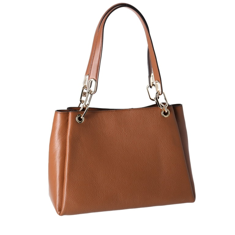 Michael Kors Trisha Medium Top Zip Handbags Large Leather Body Triple Gusset Compartment Shoulder Bag Walmart