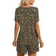 thumbnail image 4 of Aloohaidyvio 2PC Womens Shorts Sleeve Two-piece Comfortable Home Pajamas Set Sports Set, 4 of 6