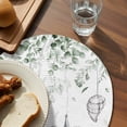 thumbnail image 3 of Sage Green Coastal Round Placemats Set of 6 for Dinning Tables,Heat-proof Braided Table Mats 15 Inch,Summer Eucalyptus Leaves Beach Ocean Starfish Conch Washable Place Mat for Kitchen Restaurant, 3 of 9