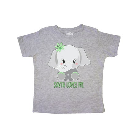 

Inktastic Savta Loves Me- cute elephant Gift Toddler Boy or Toddler Girl T-Shirt