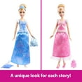 thumbnail image 4 of Disney Princess 2-in-1 Stories Cinderella Fashion Doll with 2 Snap-On Bodices, 2 Skirts & 9 Accessories, 4 of 6