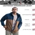 thumbnail image 3 of ShirtBANC Men‘s Windbreaker Jacket Hooded Lightweight Water Resistant Raincoat, 3 of 5