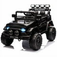 thumbnail image 1 of Royalbelle 12V Kids Ride On Car, Electric Truck with 5MPH Max Speed, Remote Control, Steering Wheel, Accelerator Pedal, Treaded Tires, Music and Story, for Kids Ages 37-96 Months,Black, 1 of 9