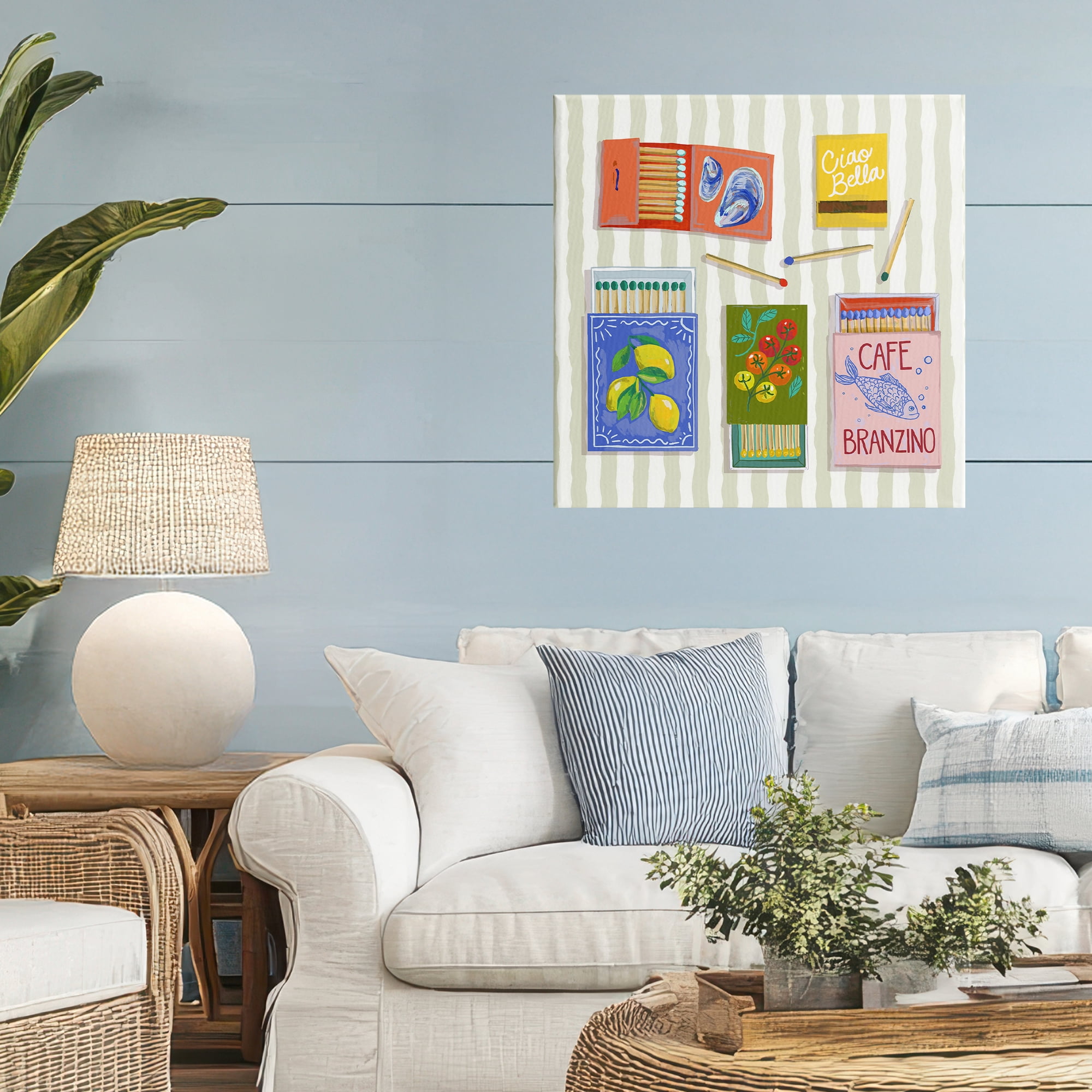 Stupell Industries Ciao Bella Seaside Matchboxes Canvas Wall Art, design by Rachel Nerney