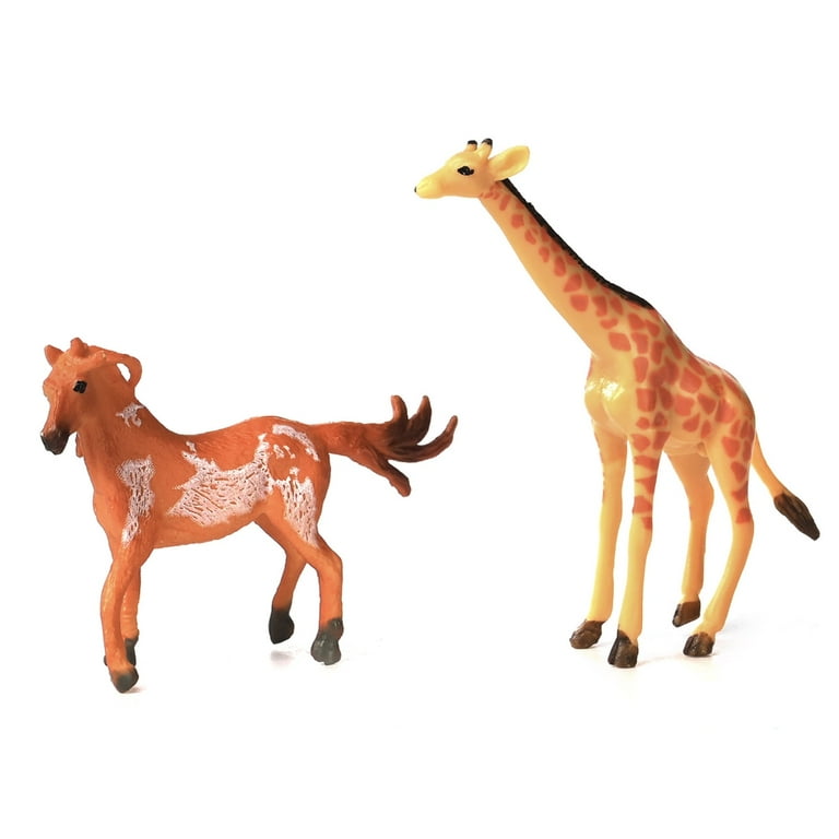 Kids Animal Jungle Zoo Models Playset Zebras Lion Tiger Horse
