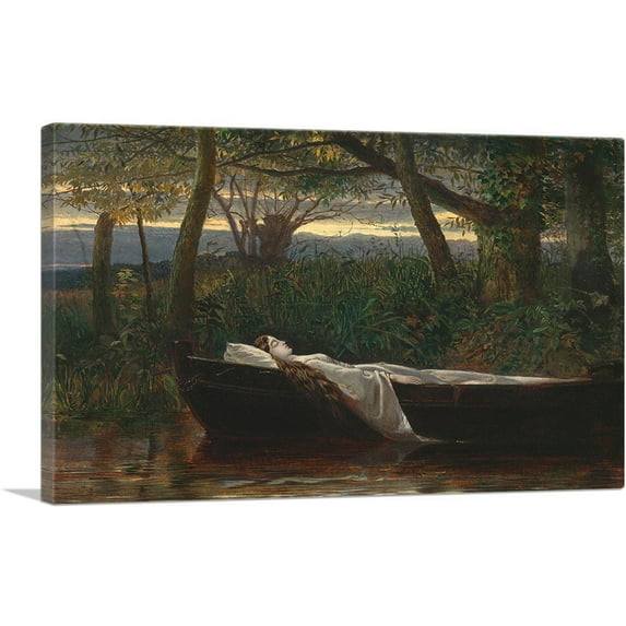ARTCANVAS The Lady Of Shalott Canvas Art Print by Walter Crane - Size: 18" x 12" (1.50" Deep)