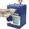 thumbnail image 1 of Cargooy Mini Cajero Automático Hucha Cajero Automático El Mejor Regalo para Niños Código Electrónico Hucha Contador de Dinero Caja Fuerte Hucha para Niños Niñas Caja con Cerradura de Contraseña (Azul, 1 of 1