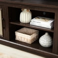 thumbnail image 5 of Segamrt TV Stand for 70-Inch TV, Rustic Media Console Storage Cabinet with 2 Rattan Door Cabinet, Farmhouse Entertainment Center with 2 Storage Shelves for Living Room Bedroom, Espresso, 5 of 9