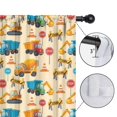 thumbnail image 4 of Blackout Kids Curtains,Excavator and Road Barrier Beige Children's Insulated Curtains Set Of 2,Bedroom Essentials,Toddler Room Decor 52"x84", 4 of 5