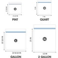 thumbnail image 2 of 24/7 Bags- Variety Zip Storage Bags, 275 Count, 4 Sizes Including 2 Gallons, Easy Grip Open Tabs, Write-On Space, BPA-Free & Heavy Duty, Microwave Safe, Non-StandUp, 2 of 7