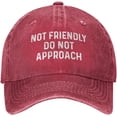 thumbnail image 1 of Not Friendly Do Not Approach Hat for Men Dad Hat Trendy Hats, 1 of 7