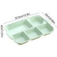 thumbnail image 3 of 5-compartment Divided Plates, Plastic Tray Dinnerware with Stackable Design for Easy Storage, Wave and Dishwasher Safe for Family Dinners, Parties, and Outdoor Use,Vsgery, 3 of 9