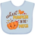 thumbnail image 3 of Inktastic Cutest Pumpkin in the Patch with Orange Heart Boys or Girls Baby Bib, 3 of 4