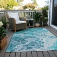 thumbnail image 6 of Addison Rugs Chantille Indoor/Outdoor Transitional Abstract Teal Washable Rectangle Rug, 8' x 10', 6 of 6