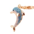 thumbnail image 1 of Dolphin Rhinestone Keychain Car Keyring Purse Bag Pendant Decoration Hanging Keychain Accessory Creative Gift (Random Color), 1 of 6