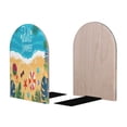 thumbnail image 2 of Naloa Hello Summer1 2 Pcs Bookend Large Capacity Office Book Ends for Home Office Library School Study Decoration, 2 of 8