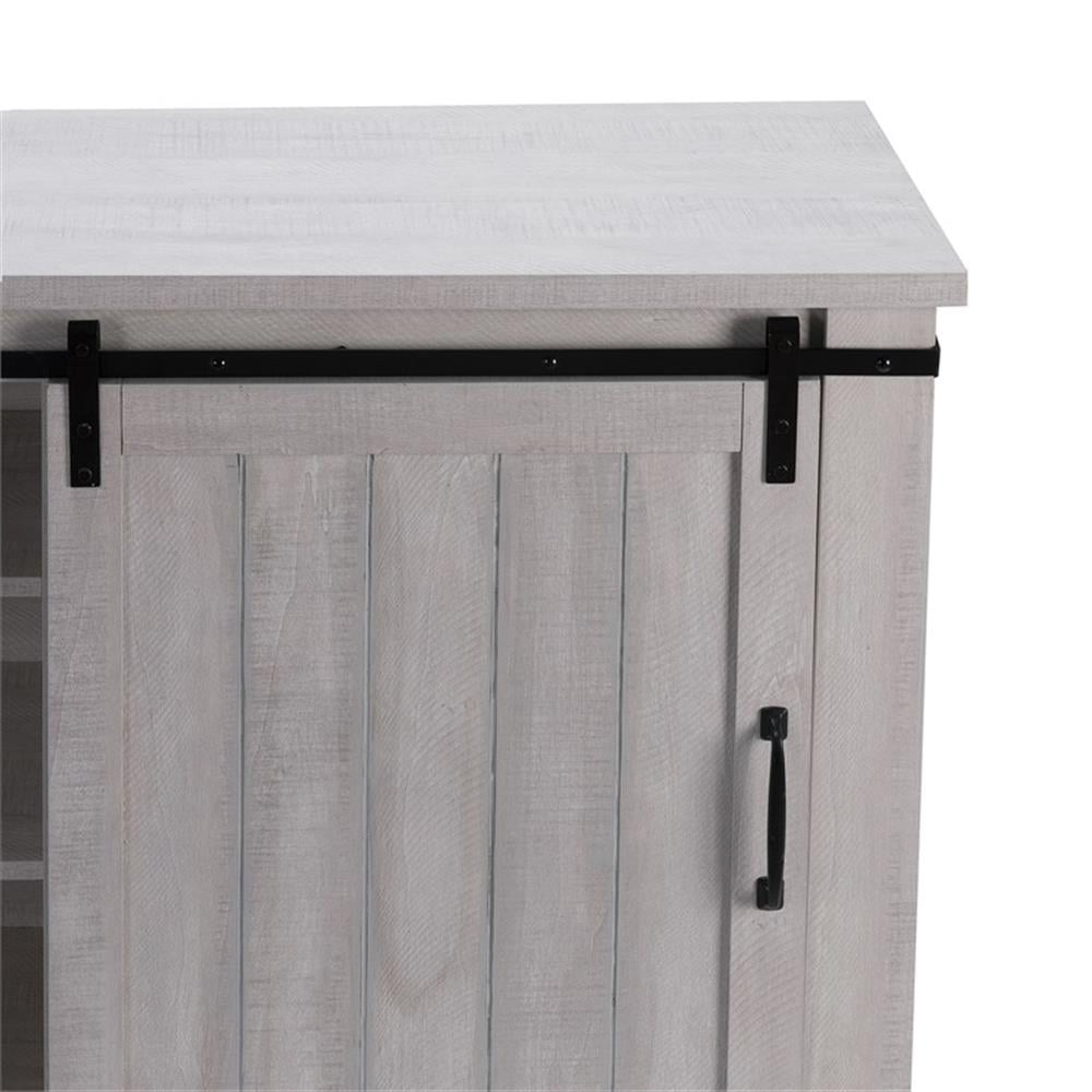 LIVILAND 32 in. TV Stand Media Console for TV up to 40 in. - Off White