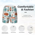 thumbnail image 6 of Picia Cute Tableware pattern Mens Swim Trunks with Compression Liner Stretch Beach Shorts Quick Dry with Zipper Pockets No-Chafing Board Shorts-3X-Large, 6 of 9