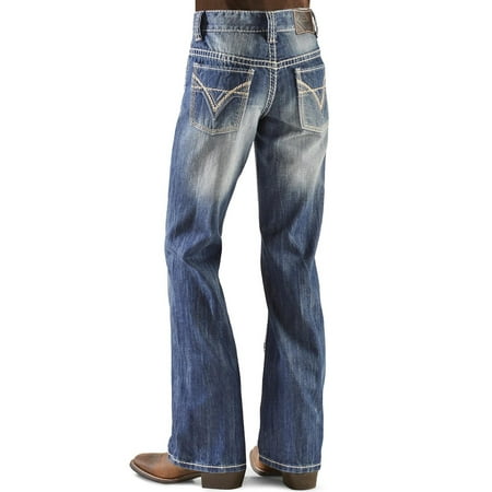 Rock & Roll Cowboy Boys' And  Bb Gun Distressed Vintage Boot Cut Jeans - (Best Bootcut Jeans For Cowboy Boots)