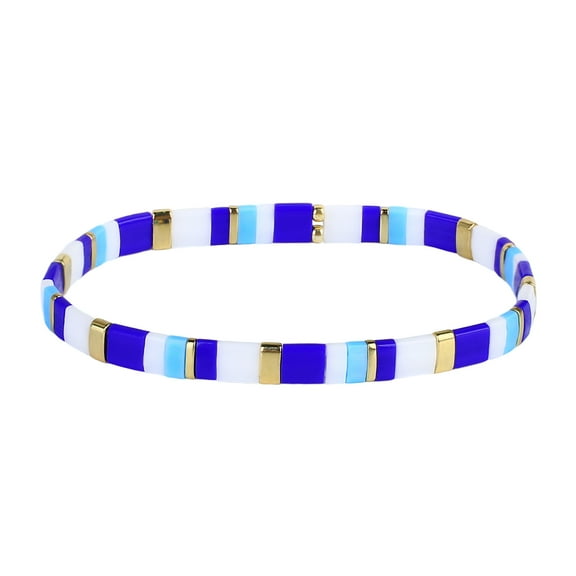 KELITCH Colorful Tila Beaded Bracelets Bohemian Fashion Beaded Bracelets Women Handmade Elastic Beaded Bracelets Jewelry for Women Bracelet