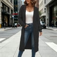 thumbnail image 3 of cocolona Womens Cable Knit Long Sweater Cardigan Loose Casual Hooded Long Sleeve Sweater Solid Color Trendy Fall Tunic Cardigan, 3 of 5