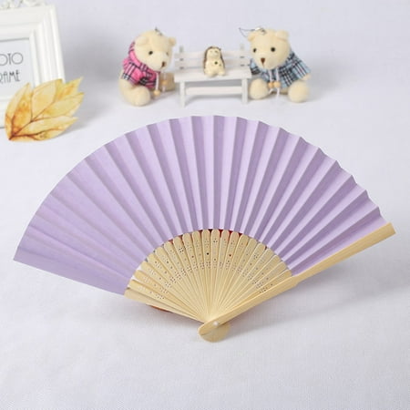 

Solid Fan Folding Folding Party Wedding Hand Dance Held Silk Pattern Color Tools & Home Improvement Elephant Baby Shower Boy Decorations