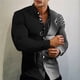 thumbnail image 1 of Camisa de hombre con solapa de mármol para exteriores, camisa de manga larga con botones estampada, diseño de diseñador de moda, informal, transpirable, 1 of 6