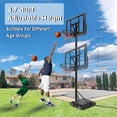 thumbnail image 2 of Outdoor Basketball Hoop, Portable Basketball Court for Adults Teenagers, 6.6ft -10ft Height Adjustable Basketball Goal, TE3086, 2 of 4